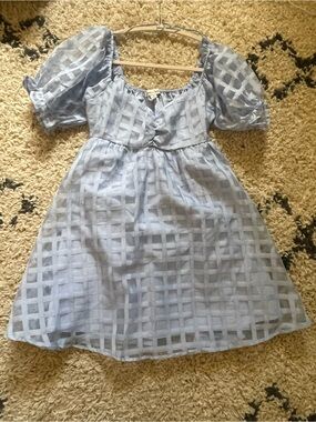 Allison and Kelly baby blue mini dress